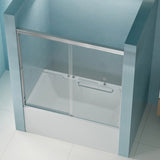 56"-60" W x 58" H Double Sliding Bathtub Shower Door, Semi-Frameless Bypass Tub Door, 1/4" W1573P292497
