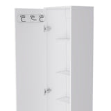 Lawen Tall Storage Cabinet, Single Door, 3 Broom Hangers B128P148730