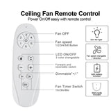 ZUN 84 In Super Large Black Ceiling Fan with Remote Control W1367P182918