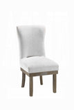 Grey and Salvage Grey Wingback Side Chairs with Nailhead Trim B062P182768