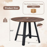 Modern minimalist round dining table and coffee table. 42 Inch Diameter MDF Table Top, Deep Wood W1151P230575