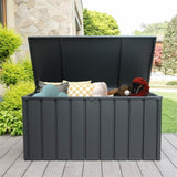 120 Gallon Outdoor Storage Deck Box Waterproof, Large Patio Storage Bin for Outside Cushions, Throw W1859131832