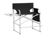 Silver White Iron Pipe Black Cloth Surface Plastic Sprayed Iron Round Pipe Director's Chair 70387054
