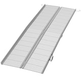 ZUN 8' wheelchair ramp Portable folding ramp silver 65407969