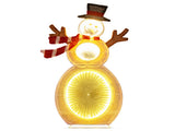 Christmas Decoration Lighted Snowman with LED Lights and Metal Stand 86803045