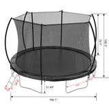 ZUN 14FT Trampoline , Trampoline for Kids and Adults with Enclosure Net and W285P236466