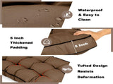 Outdoor Bench Cushion, 63 20 4 Inch, Tufted Waterproof Swing Cushion with Ties, for Patio Bench 24833727