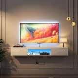 ZUN Floating TV Stand Wall Mounted with 16 Color LEDs,63" Modern TV Stand,Floating TV Cabinet W132166344