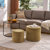 Ottoman, multi-functional combination set table Ottoman, combination of Ottoman and table, with drum W487P243609