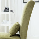 ZUN Pisano Contemporary Chenille Fabric Armless Accent Chair with Pillow, Green T2574P164500