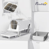 Stainless Steel Enclosed Litter Box for Cats 21843372