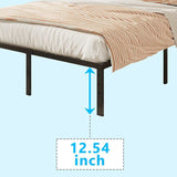 Black Queen Size Simple Basic Platform Metal Bed Frame - 14 Inch Bed Height 59701132