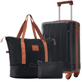 Hardshell Luggage Sets 3 Piece Carry-on Suitcases with Wheels, TSA Lock for Men Women-Black 15975754