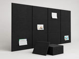 Large Cork Board for Wall 48"x36" Self Adhesive Bulletin Pin Board, 12 Pack Felt Wall Tiles, Black 32891047