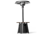 27.6"x27.6"x88.6" Umbrella Patio Heater, Iron Outdoor Propane Heater with Round Side Table, Black 19531988