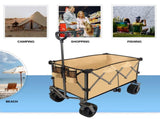 Collapsible Folding Wagon, Push Pull Foldable Beach Wagon Cart W321P189915