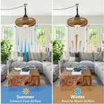 ZUN Waterproof Outdoor Ceiling Fan with Lights Remote Control W2738P242334