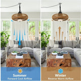 ZUN Waterproof Outdoor Ceiling Fan with Lights Remote Control W2738P242334