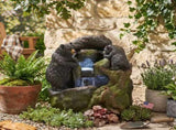 23.75" High Hand Crafted Weather Resistant Floor Fountain, Moss Black 71776.00MBLK