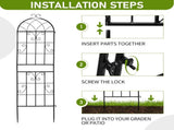 2 Pack 16" x 61" Rustproof Iron Garden Trellis 96760539