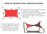 12'X16' Scarlet HDPE sunshade sail 58401428