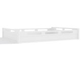 Queen Size Floor Platform Bed with Full-length Guardrails, Low Profile Queen Bed Frame, No Box W1580P438794