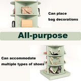 Green 360 Rotating shoe cabinet 6 layers W1320P191821