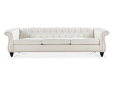 84.65" Rolled Arm Chesterfield 3 Seater Sofa W68061097