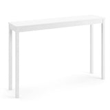 48" Solid Wood Leg Console Table, Narrow Farmhouse Entryway Table for Hallway & Sofa - White 27486499