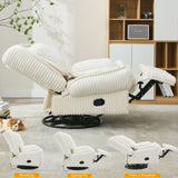 360&deg Swivel Rocking Single Sofa,Recliner Sofa, Manual Glider Rocking Armless W1628P264784