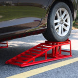 ZUN 2PCS 5T Hydraulic Car Ramps, Heavy Duty Hydraulic Vehicle Ramps Lift Ramp, Portable Car Ramps for W1239P194506