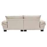 Corduroy Sofa Sleeper Couch Loveseat Sofa with Pillows Comfy Upholstered Deep Seat Sofa for W676P184129