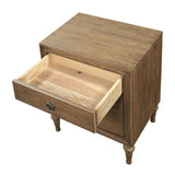 Reclaimed Oak Nightstand with 3-Drawer B062P189221