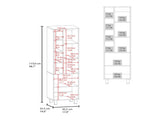 White Linen Cabinet with Open Storage and 2 Doors B062P323178
