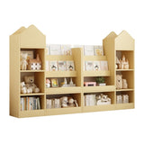 ZUN Wood Kids Wooden Bookshelf Toy Storage Organizer with Bookcase, Kid's Bin Storage Unit with 6 96058687