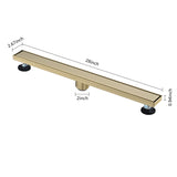 28 Inches Linear Shower Drain, Included Hair Strainer and Leveling Feet W2287P151471