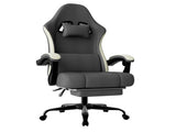 Ergonomic Gaming Chair with Pocketed Spring Cushion, Breathable Fabric Computer Chair with Footrest, 33802850