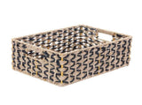 Rectangle Hand Weaved Wicker Baskets Set of 2 78618122