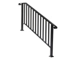 Matte Black Outdoor 4 Level Iron Handrail 56957768