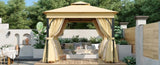 TREXM 10x10 Outdoor Gazebo Tent with Double Roofs, Patio Gazebo with Mosquito Netting and Privacy N715P261160A