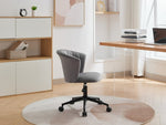 ZUN Home Office Chair, Velvet Fabric Swivel Flower Shape Computer Desk Chair for Home Office or Bedroom W2725P190510