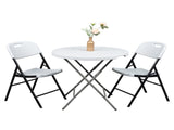 4pcs 47*54*84cm Garden Plastic Folding Chair White 09923991