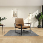 ZUN Lounge, living room, office or the reception area Leathaire accent arm chair with Extra thick padded W1359P194171