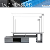 ZUN Adjustable TV Stand Console for TV's Up to 65" 58416701