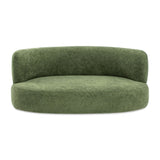 Shep 36" Curved Dog Sofa Bed Medium Moss Green Fleeced Teddy B2719P320242