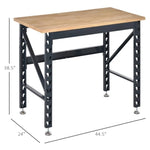 ZUN 45" Garage Work Bench with Adjustable Footpads and Wood Tabletop Tool Table 59240553