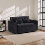 ZUN 54inch adjustable backrest sofa or sofa bed,
futon sofa with double armrest and pouch,
Variable bed W1410P251902