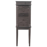 ZUN Standing Jewelry Armoire with Mirror, 5 Drawers & 8 Necklace Hooks, Jewelry Cabinet Chest with Top 64066253