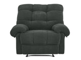 Dark Gray Recliner Chair, Overstuffed Armchair, Manual Recliner, Living Room Seating, Reading Chair, 07638741