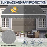 98.4"D x 117"W x 59"H Retractable Awning Grey 79175218